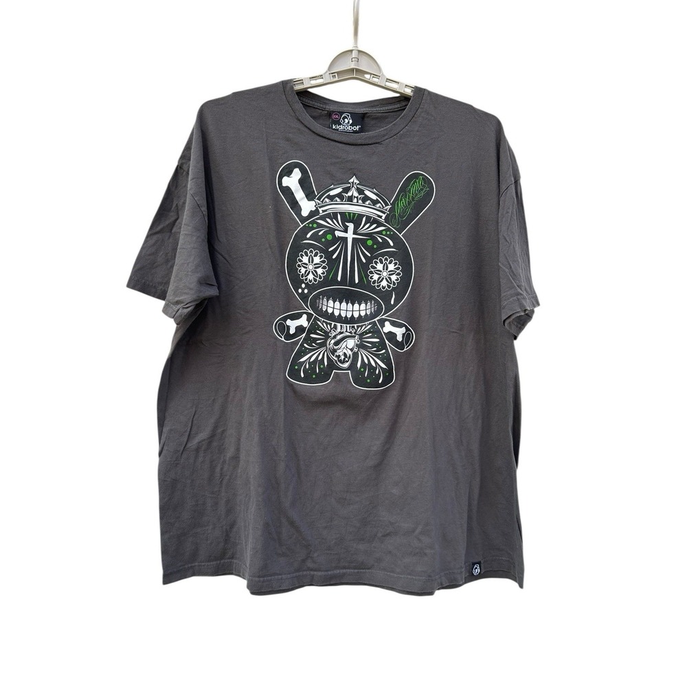 Kidrobot Dunny Graphic T Shirt Mens 2XL Gray Short Sleeve Cotton Tee